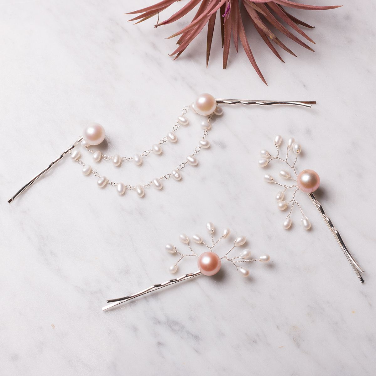 DIY pearl hair clips and barrettes 