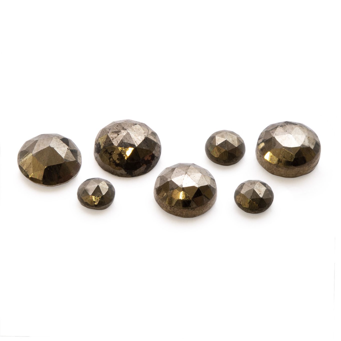 Rose store Cut Pyrite & Gold Earrings