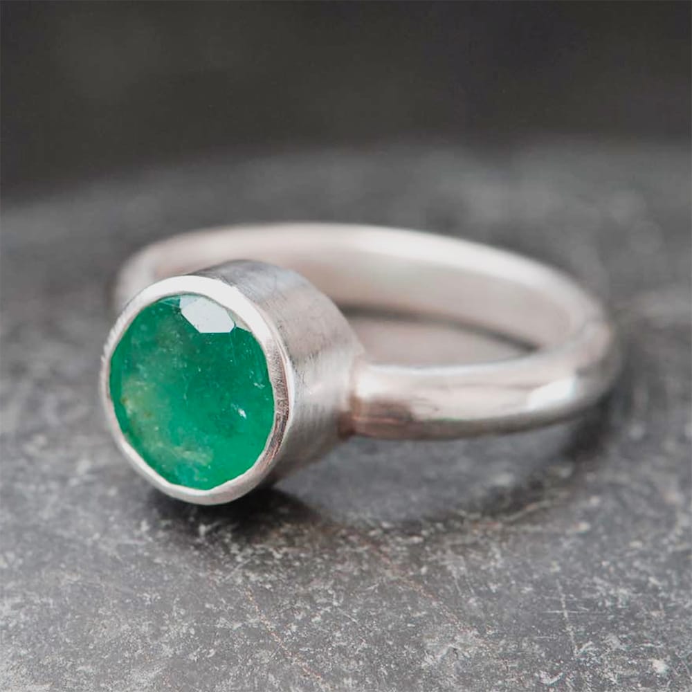 Handmade emerald outlet ring