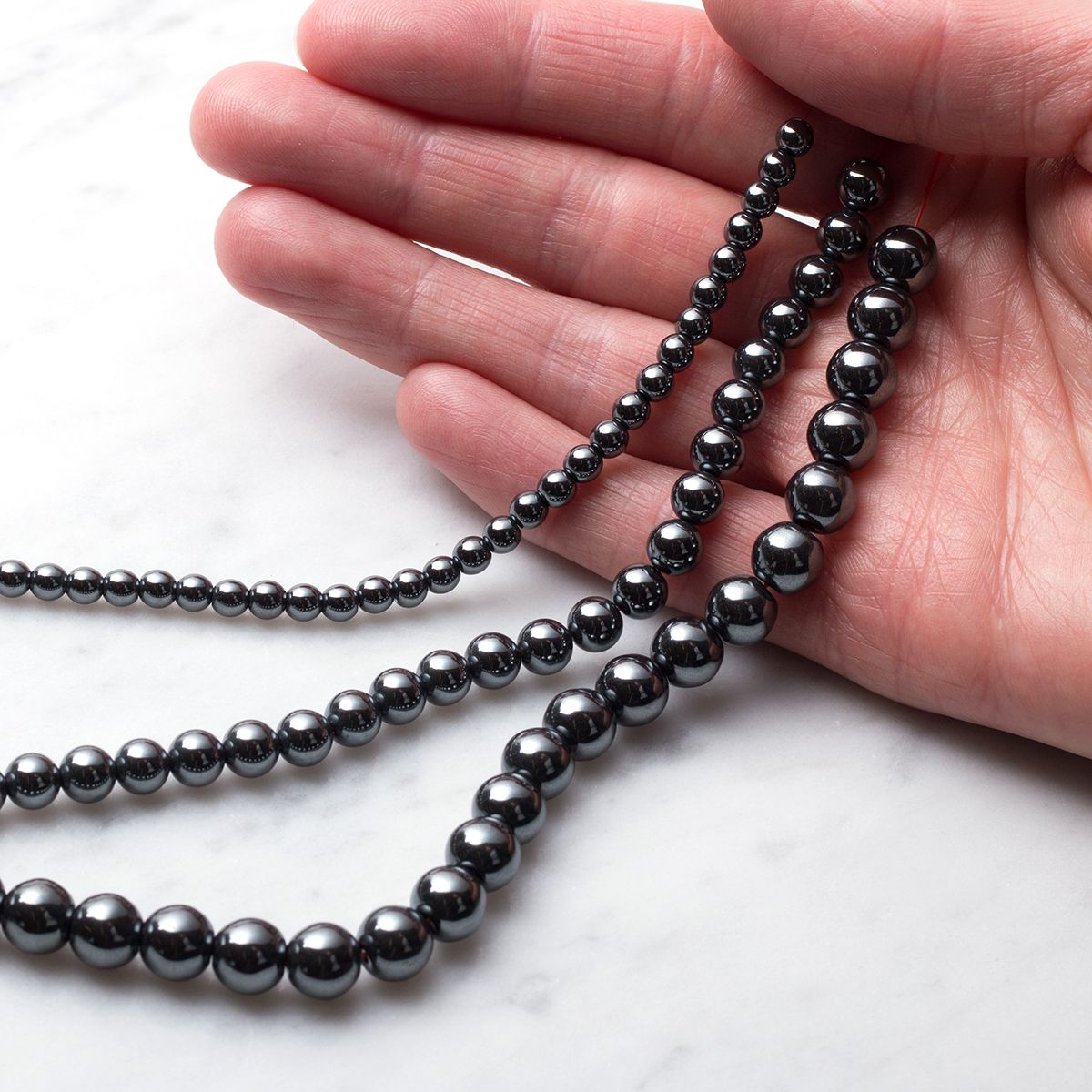 Natural Black Hematite Stone Beads Round Loose Beads For Jewelry Making 2 3  4 6 8 10 12mm Diy Bracelet Accessories 15Strand