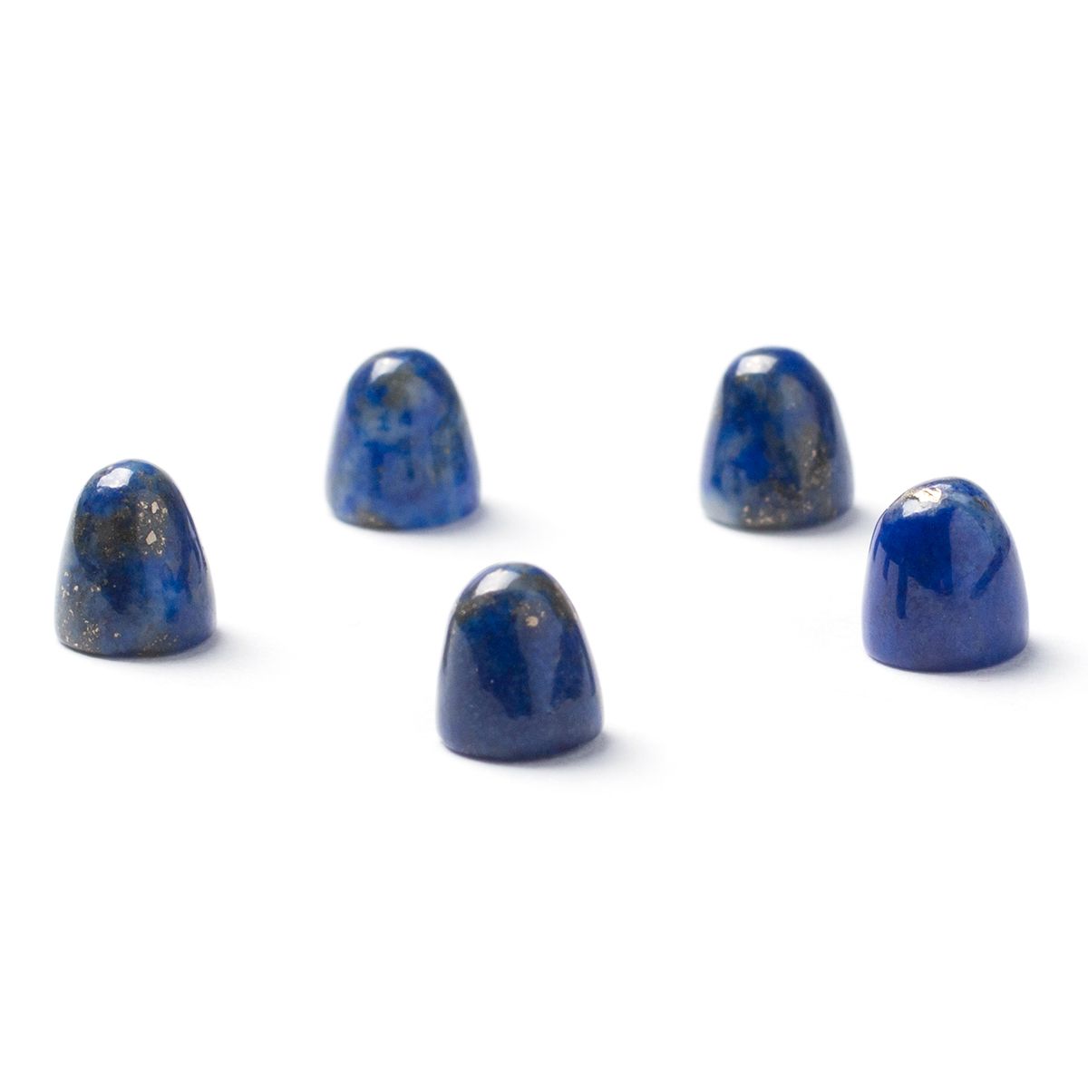 Lapis Lazuli Bullet Shaped Cabochons, Approx 5mm