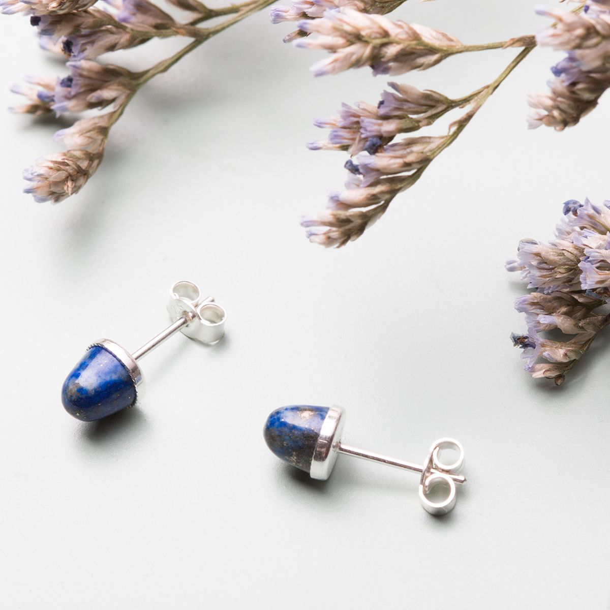 Lapis Bullet Earstuds