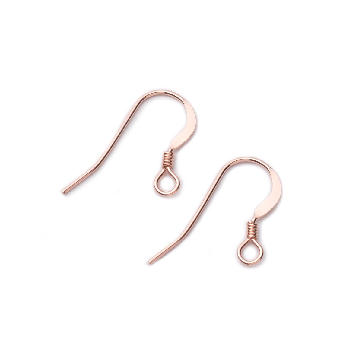 Rose Gold Filled Earwires With Spring (Pair)