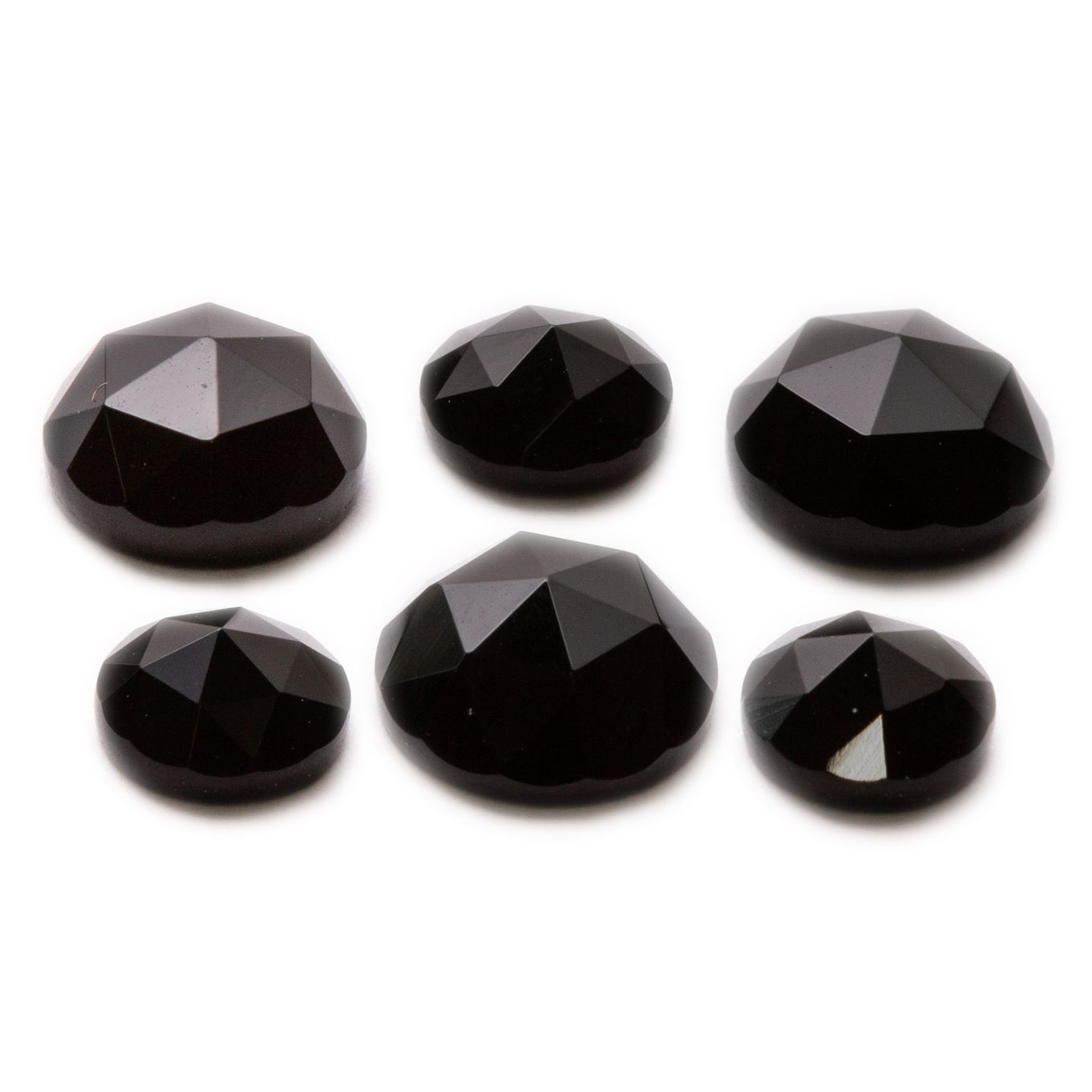Black Onyx Rose Cut Cabochons