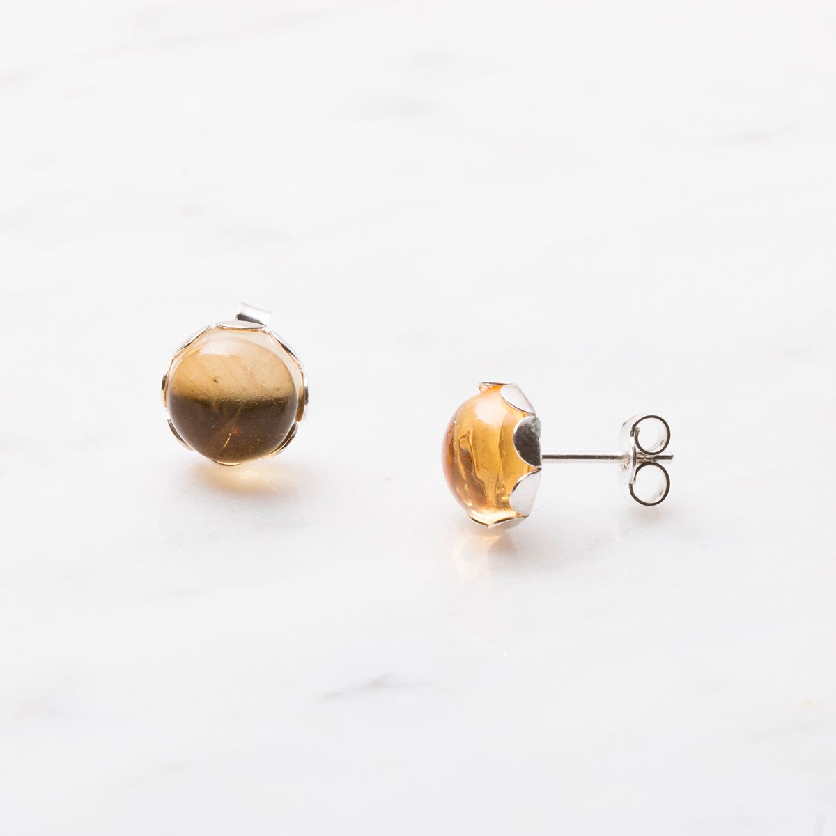 Citrine & Petal Earstuds