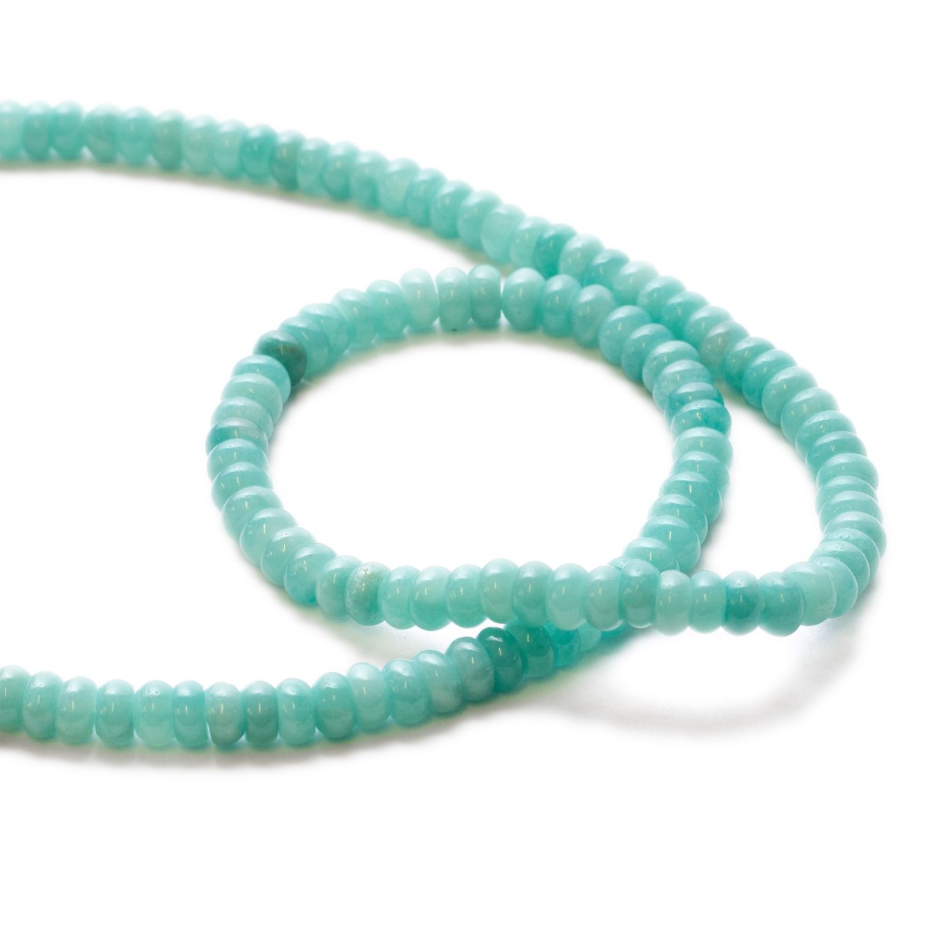 Chinese Amazonite Rondelle Beads - Approx 4mm
