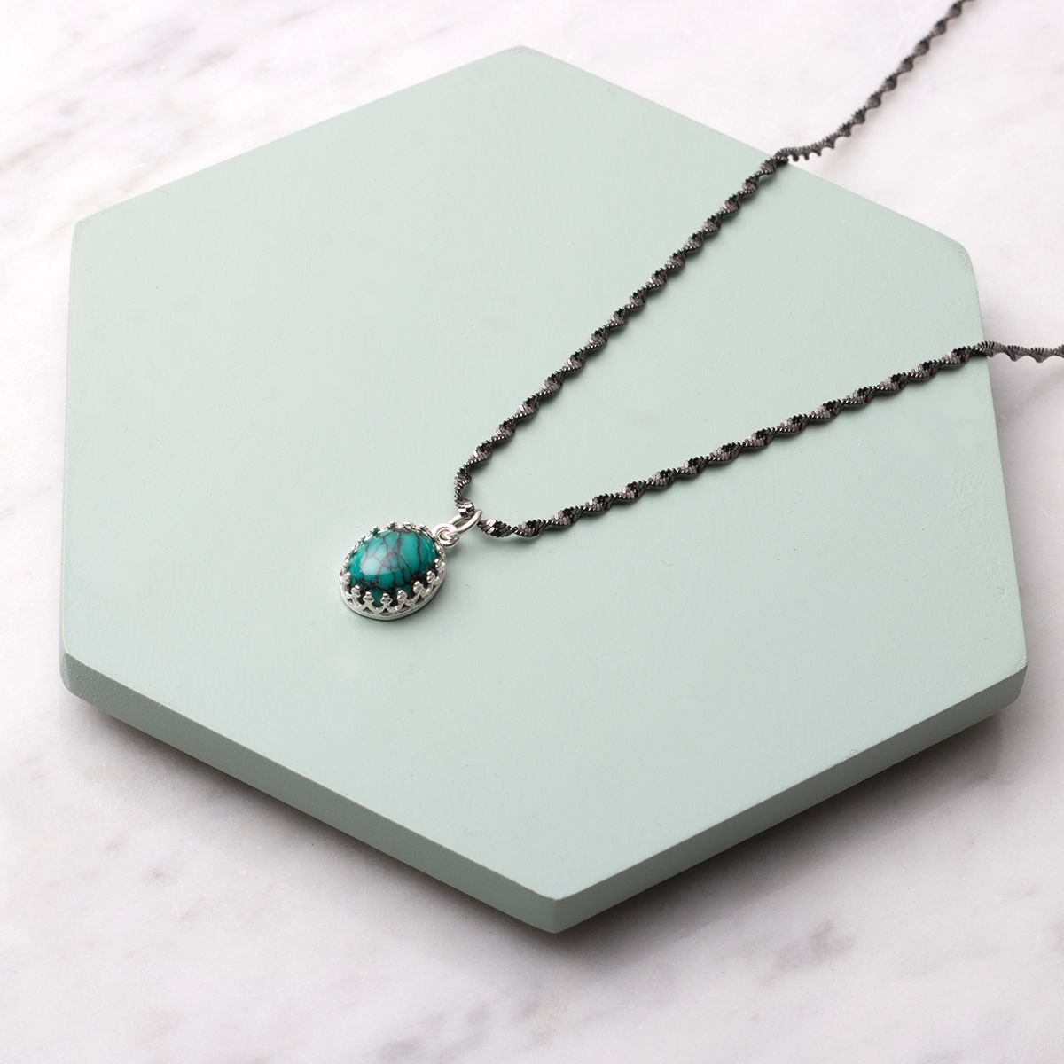 Chinese Spiderweb Turquoise Necklace