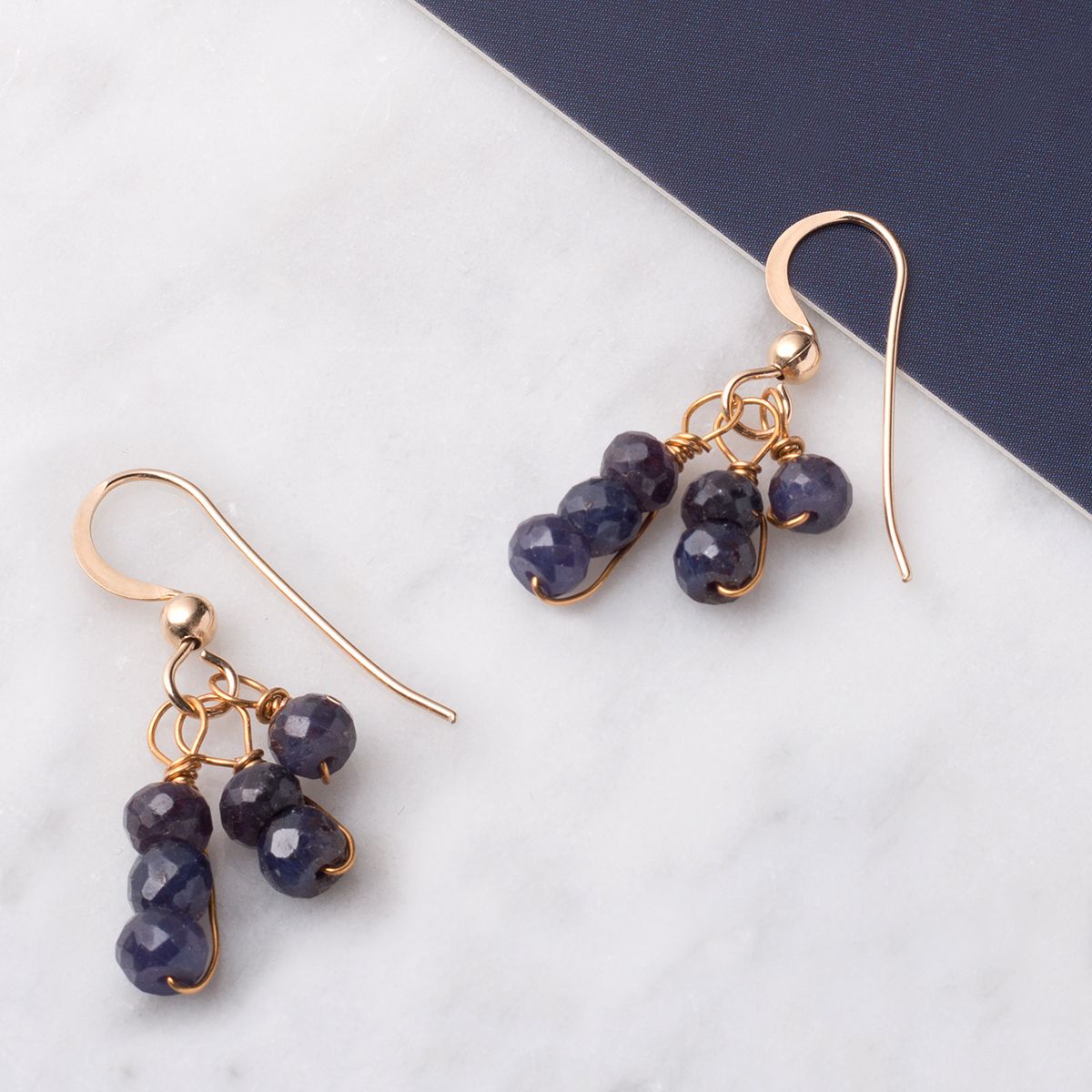 Corundum 'Sapphire' Earrings