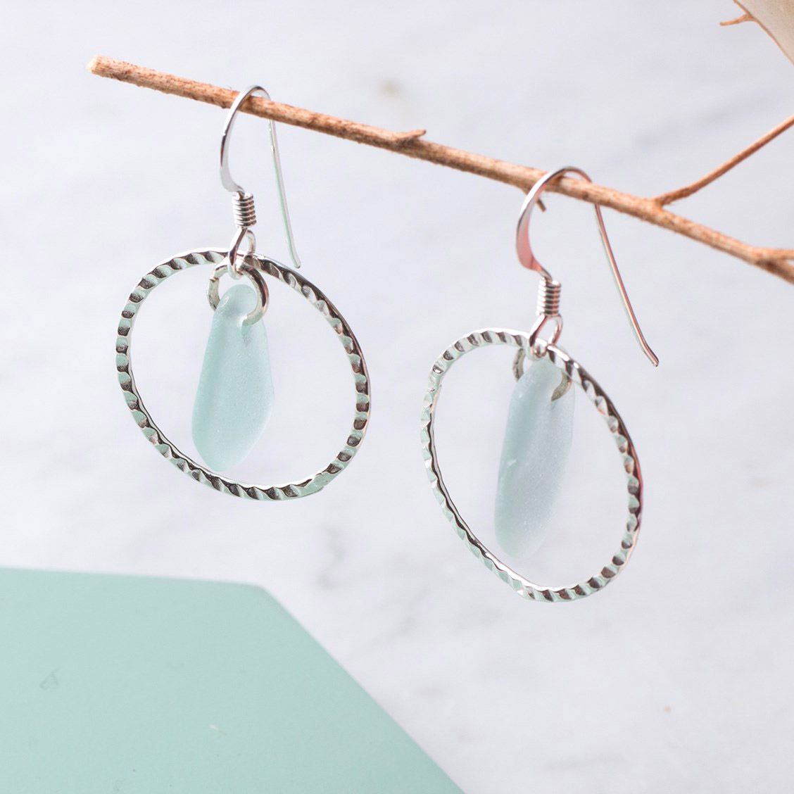 diy: cold porcelain gemstone earring