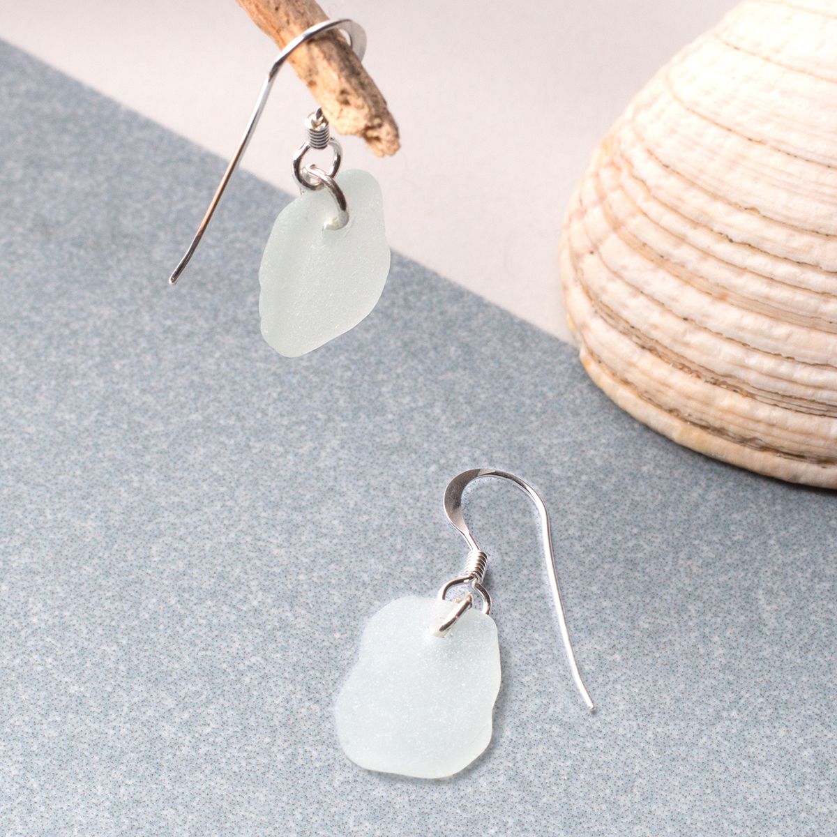 Sea on sale glass earrings