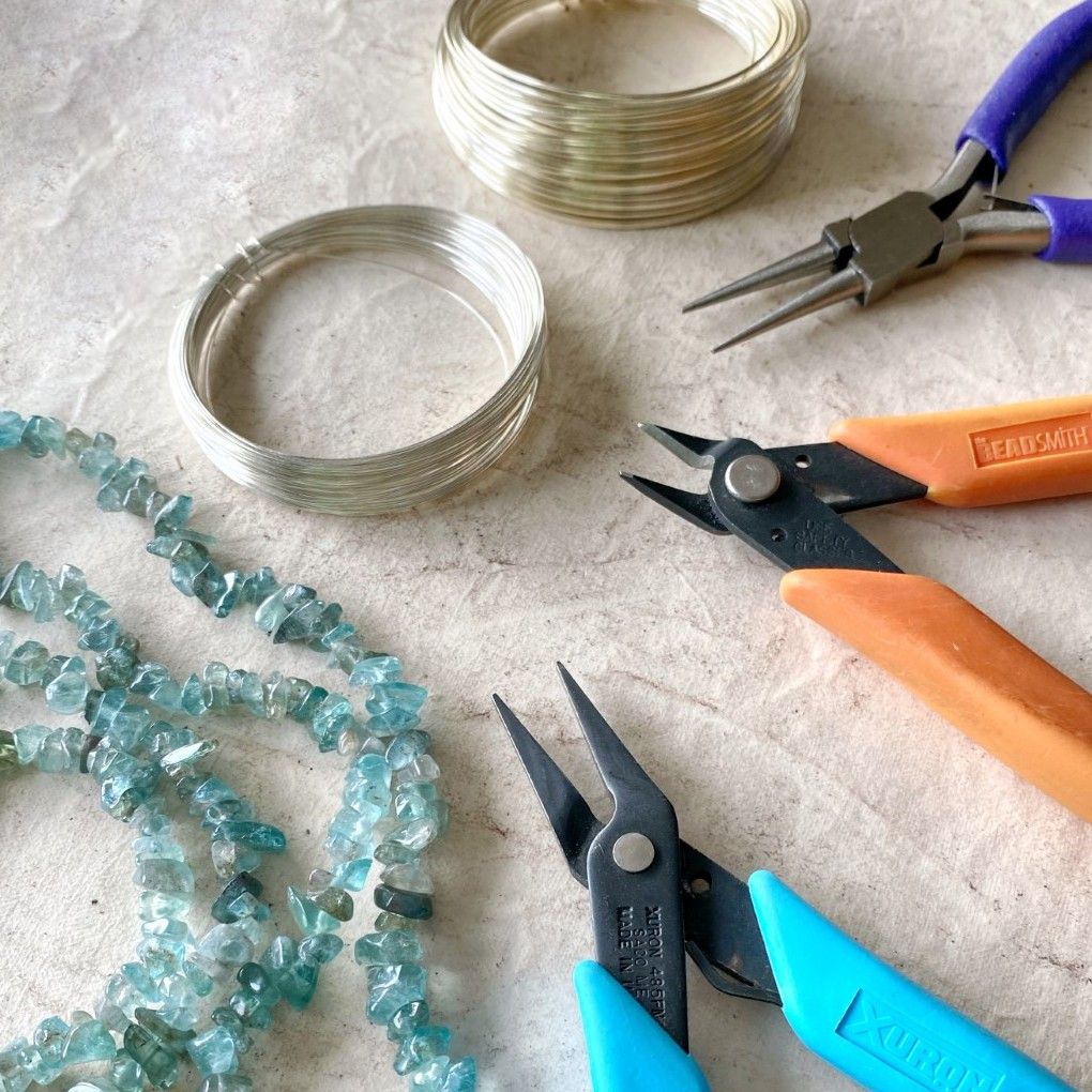 DIY Color Blocked Disk Beaded Necklaces