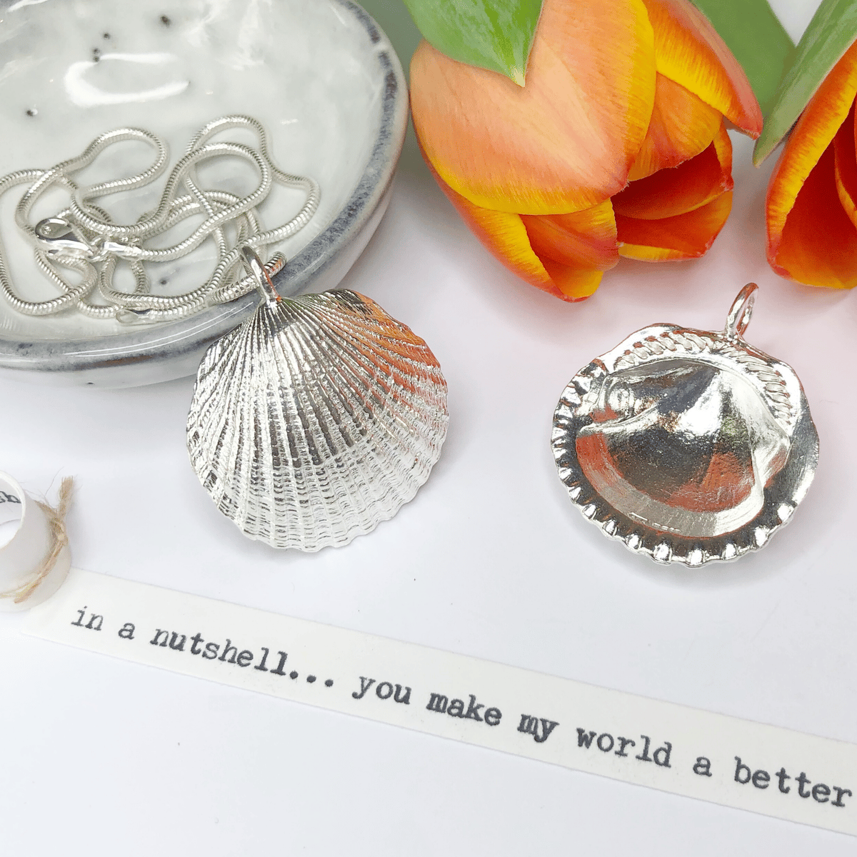 Textured Silver Clay Earrings and Pendant - The Bench