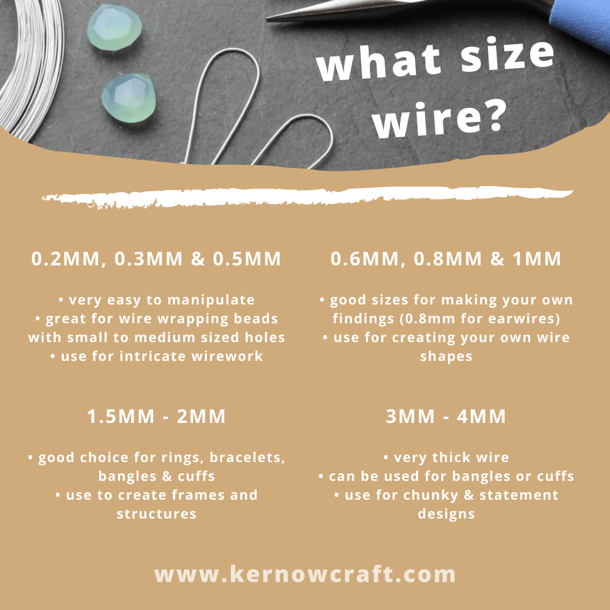 Compare Jewellery Designs Using Different Sized Wire