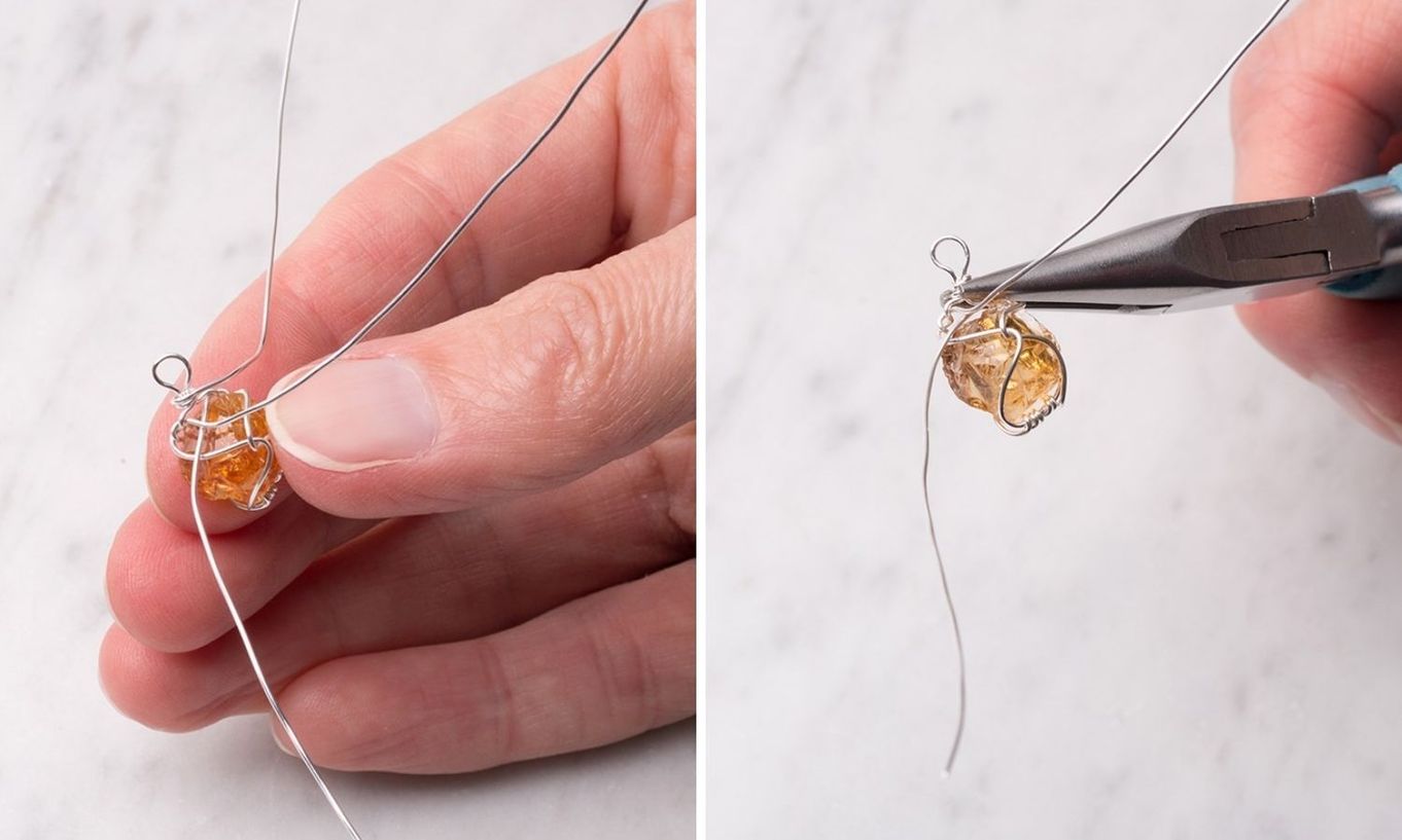 How to wrap crystals with wire * Moms and Crafters