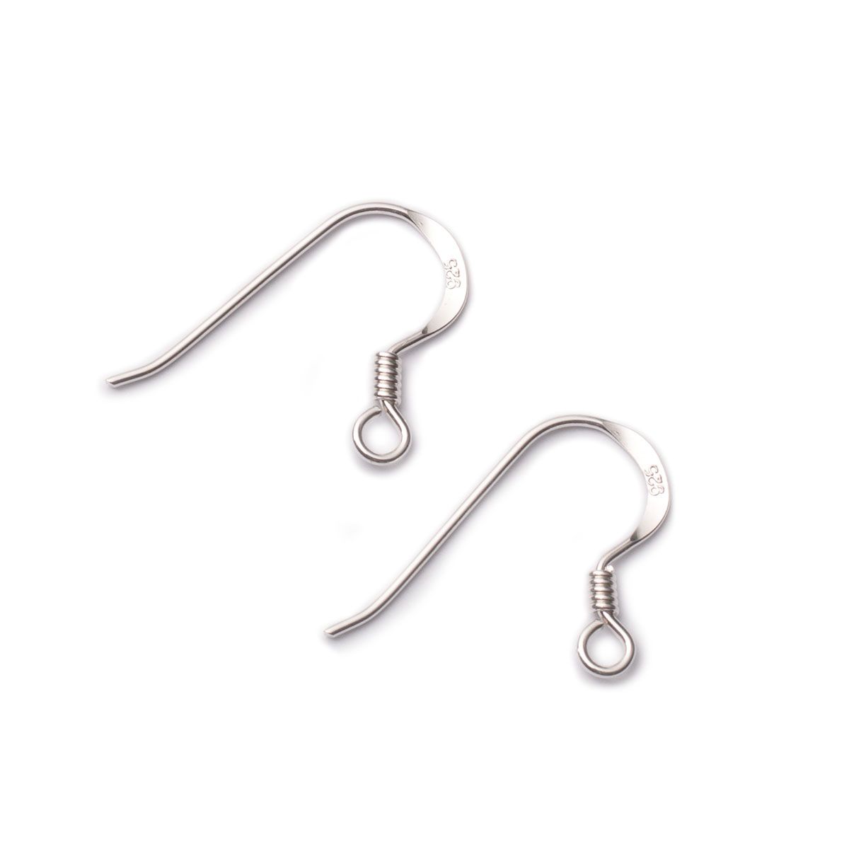Sterling Silver Shepherds Crook Earwire with Spring (Pair)