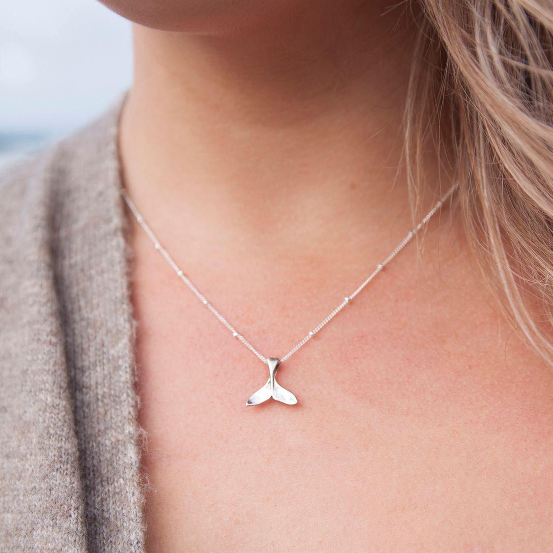 Whale deals tail necklace