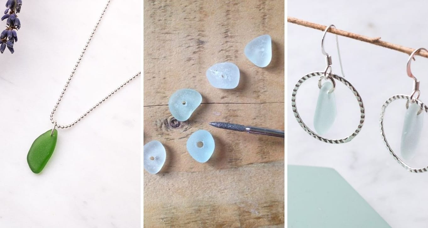 Sea glass necklace on sale diy