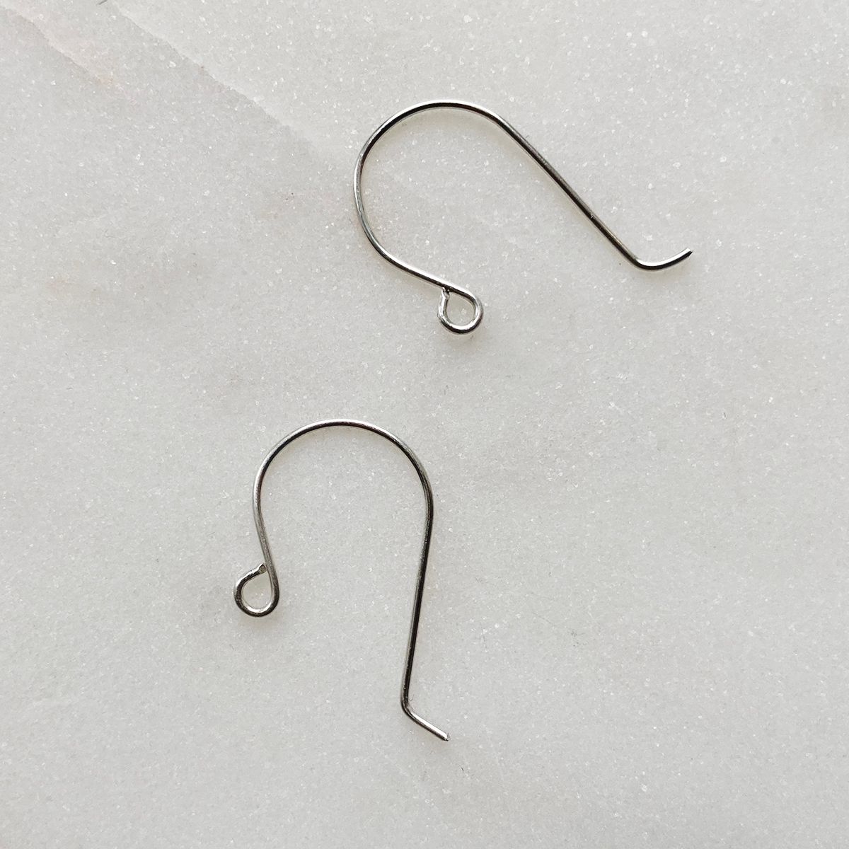 Fish Hook Fancy Earring Wires Sterling Silver (Pair)