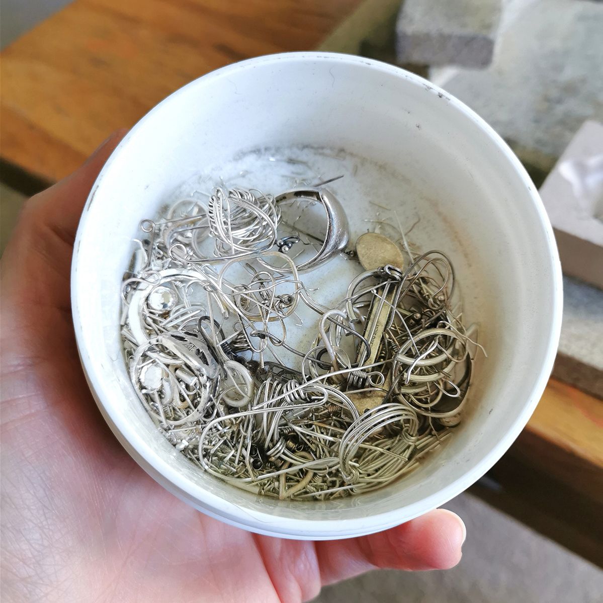 how to make a chunky silver ring, using silver scraps