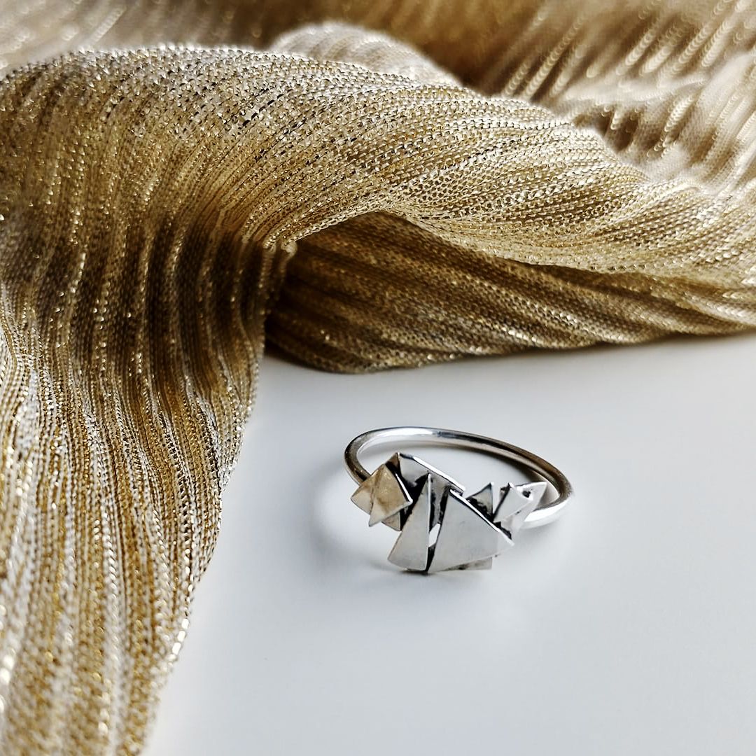 how to make a chunky silver ring, using silver scraps
