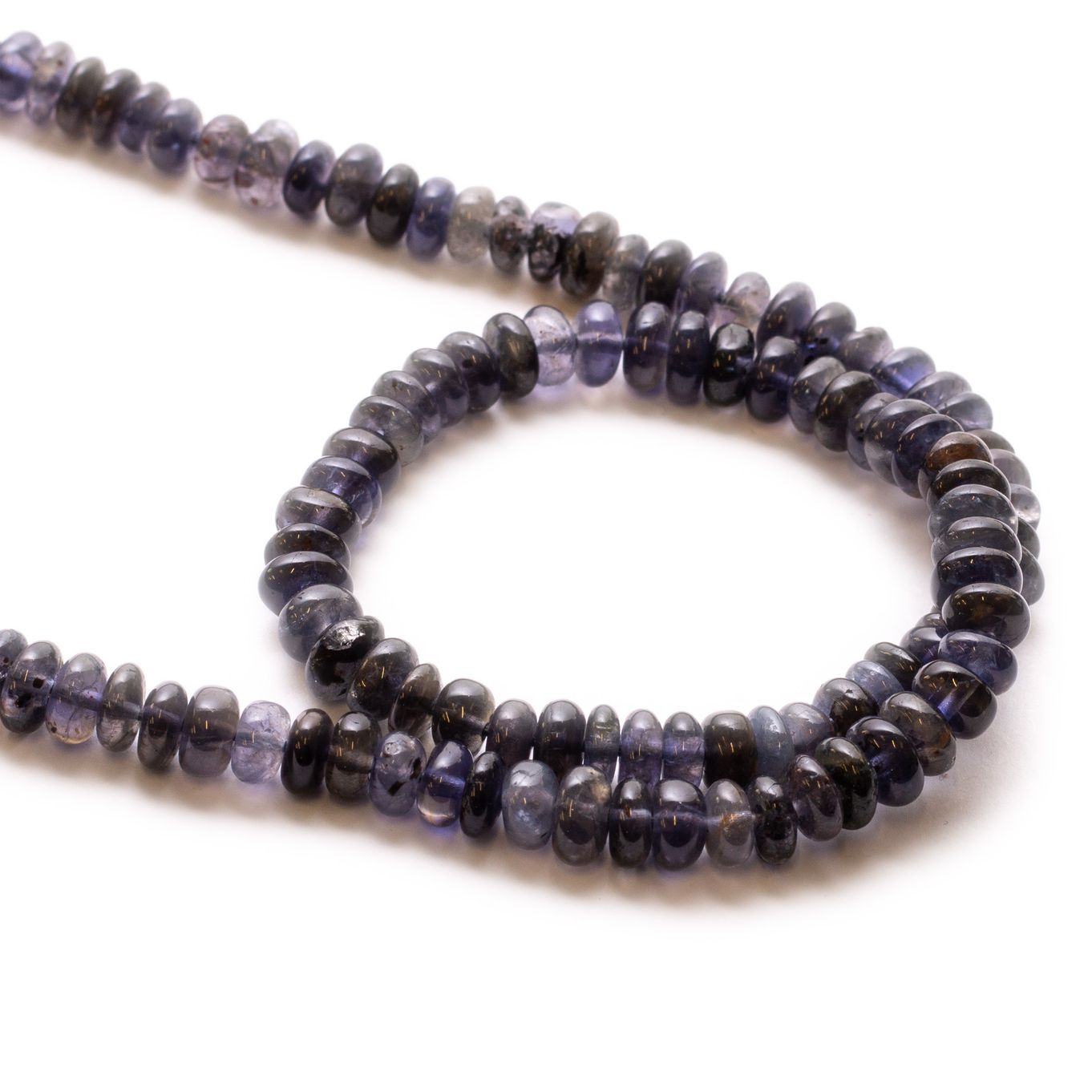 Iolite Rondelle Beads - Approx From 5mm