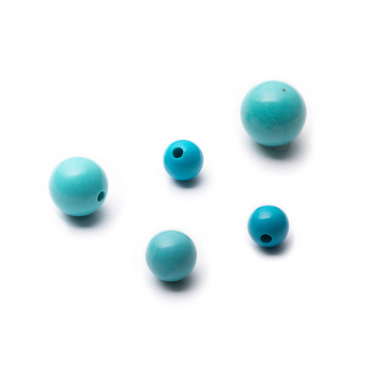 Turquoise Round Half Drilled Beads - Various sizes