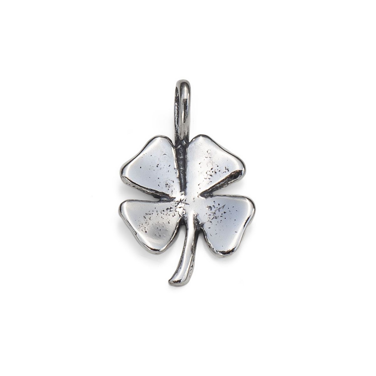 Sterling Silver Solid 4 Leaf Clover Charm