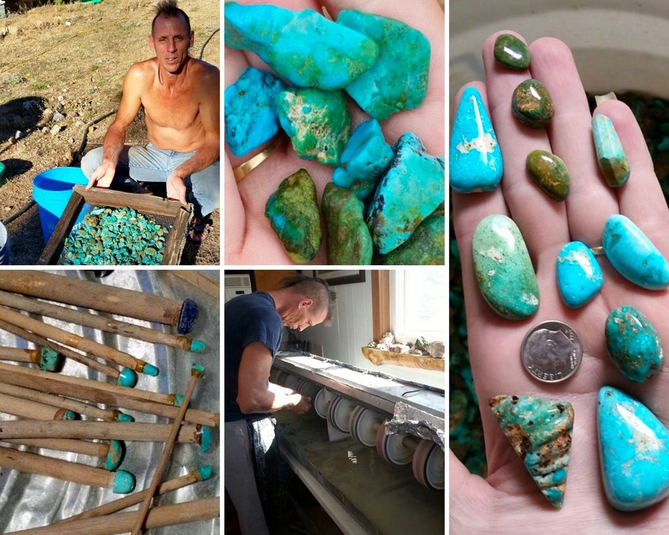 About 100 Untreated Natural Turquoise