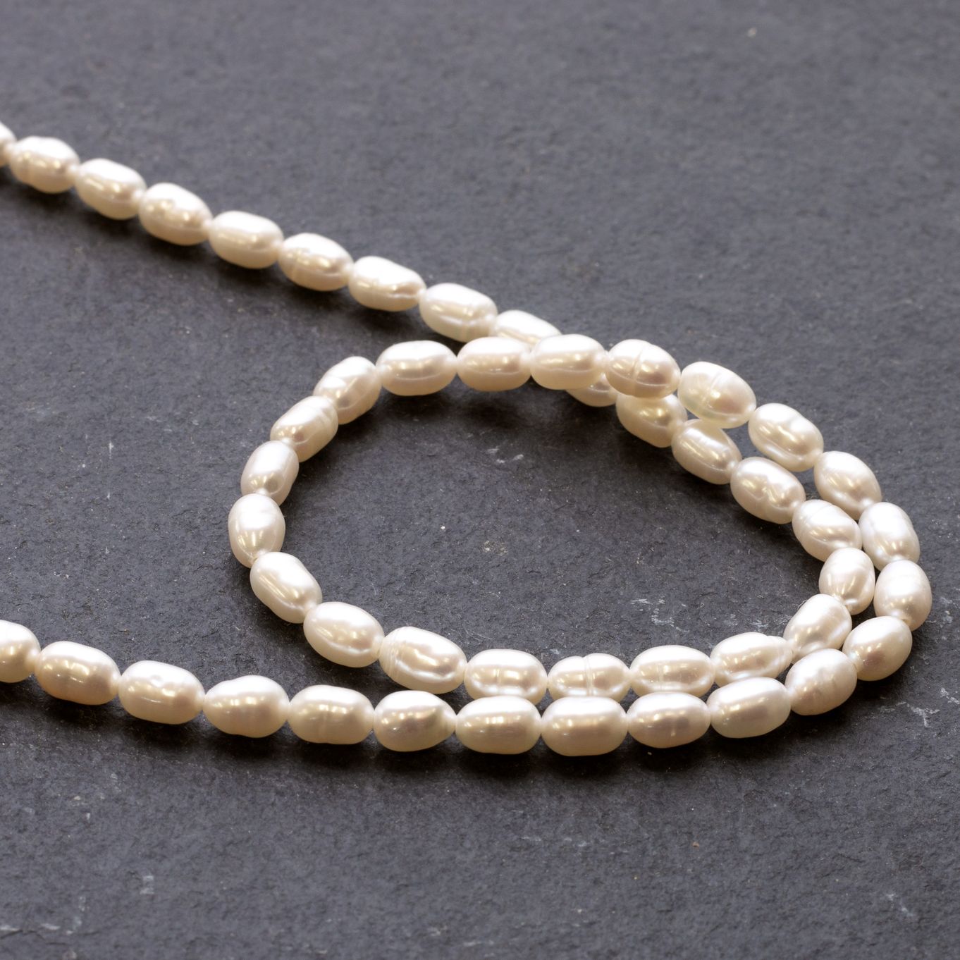  YOUTEXING Natural Rice Shape Freshwater Pearl Beads