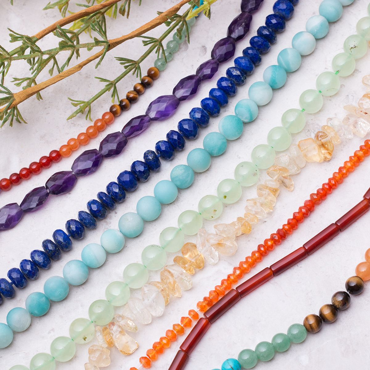 Chakra hot sale crystal beads