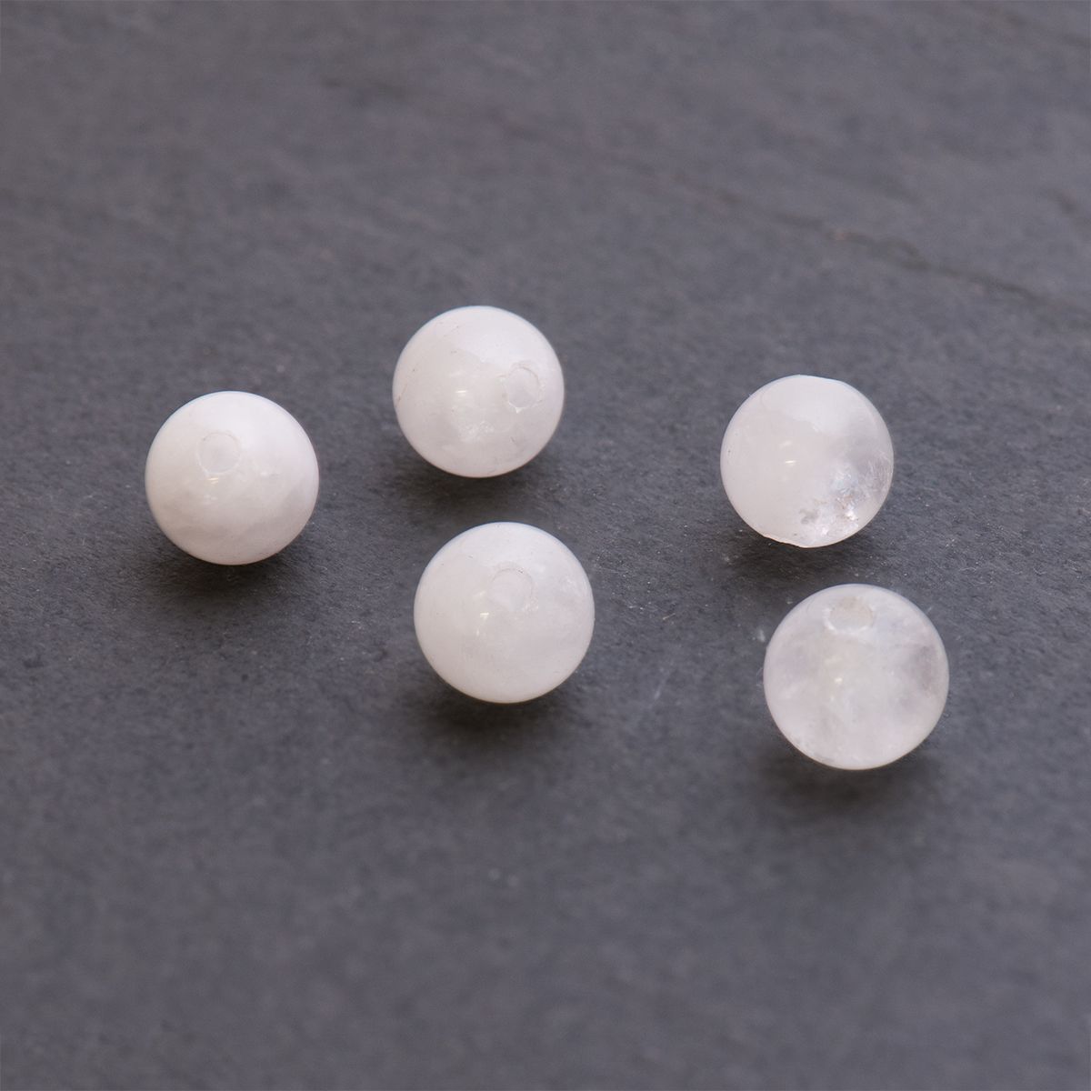 Crystal Quartz Round Large Hole Beads Approx 10mm