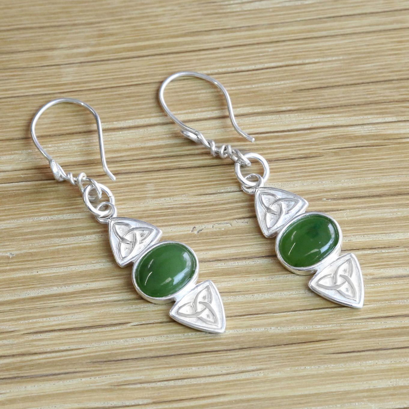 Jade Celtic Knot Earrings