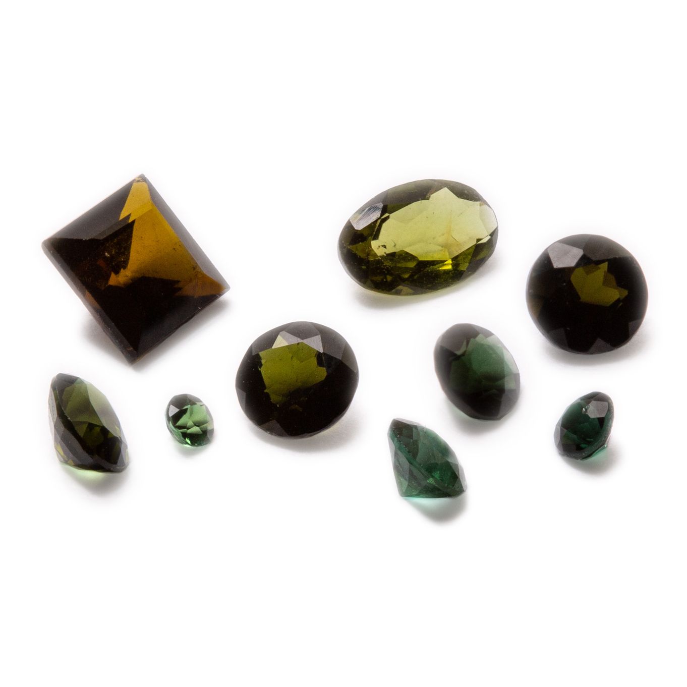 Green Tourmaline Faceted Stones