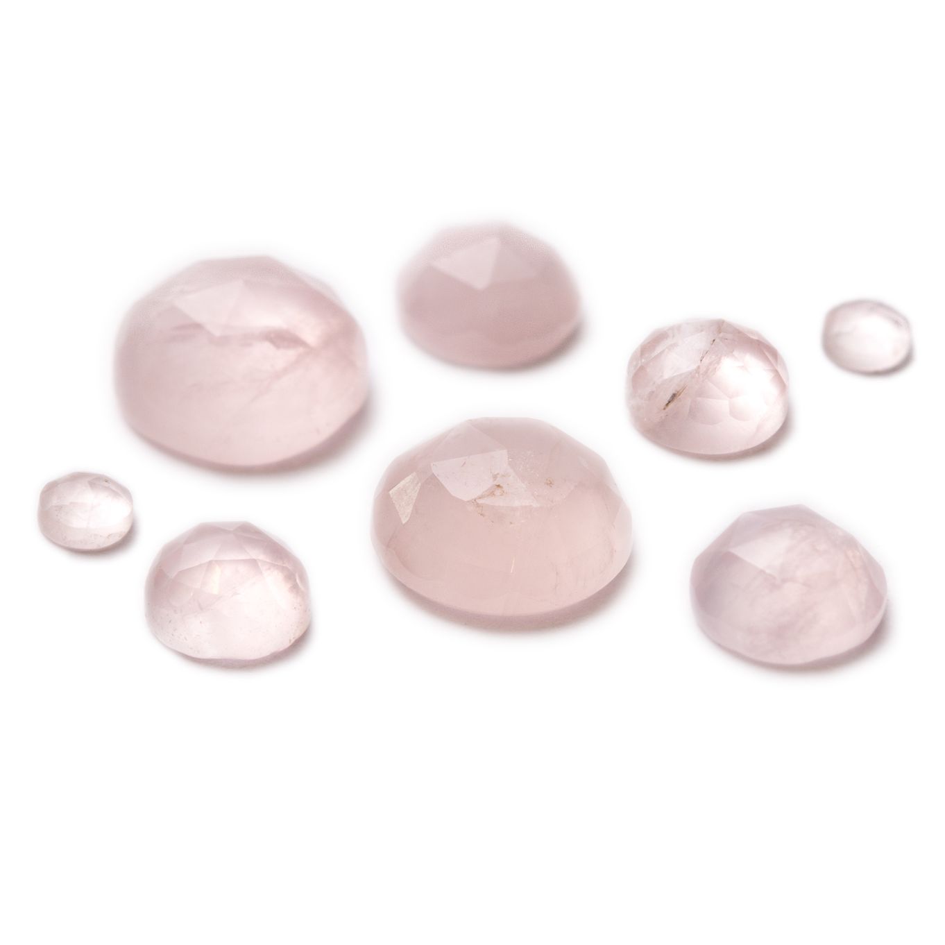 Rose Quartz Rose Cut Cabochons
