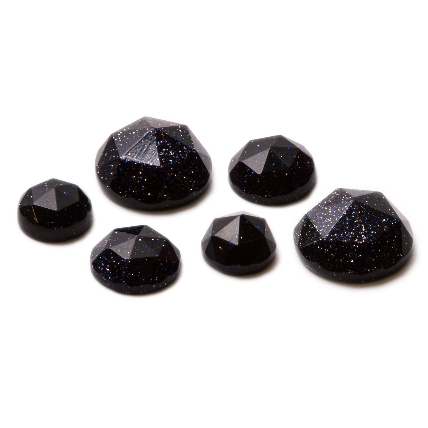 Blue Goldstone Rose Cut Cabochons