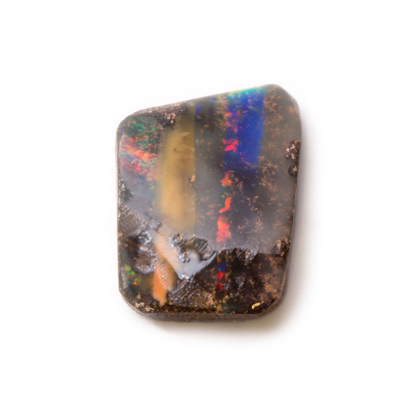 Freeform Australian Boulder Opal, Approx 11.5x8.5mm
