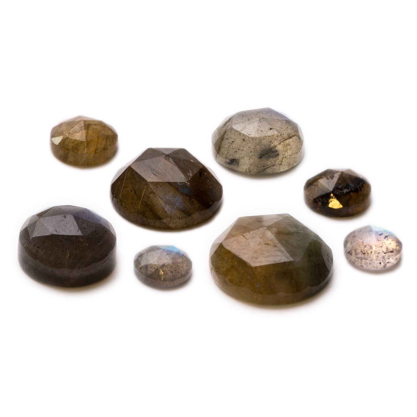Labradorite Rose Cut Cabochons