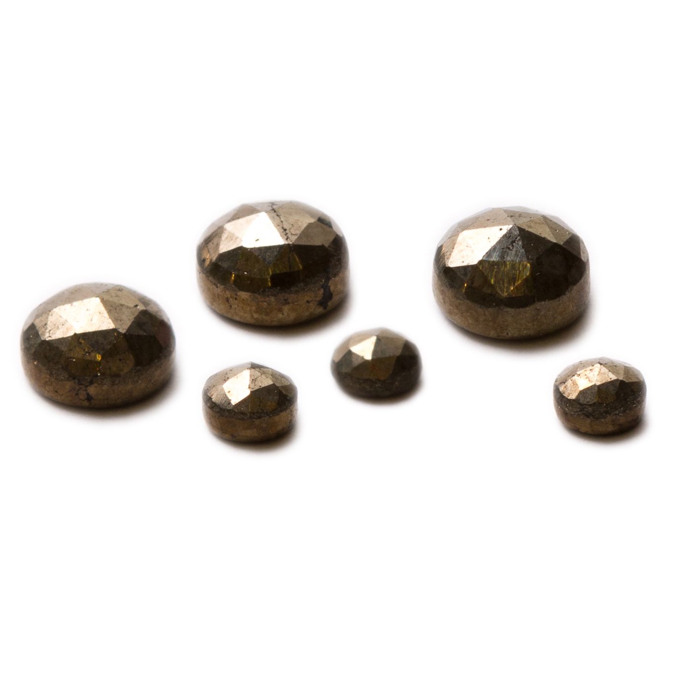 Pyrite Rose Cut Cabochons