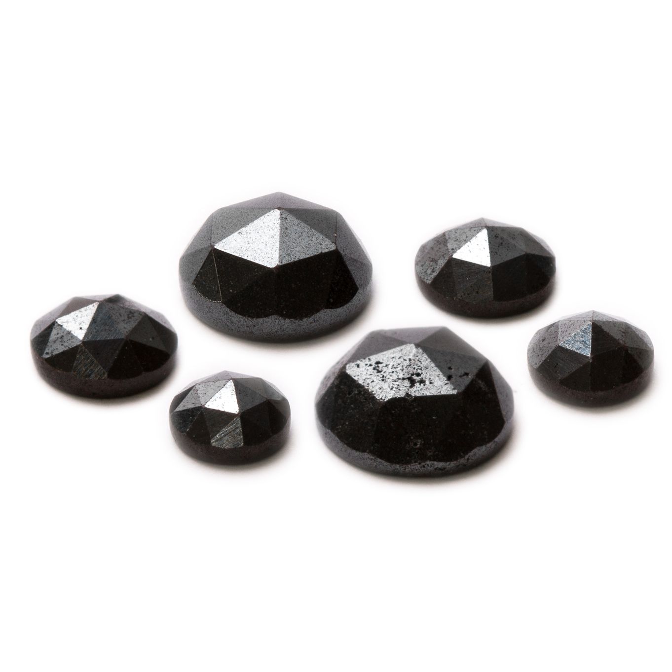 Hematite Rose Cut Cabochons