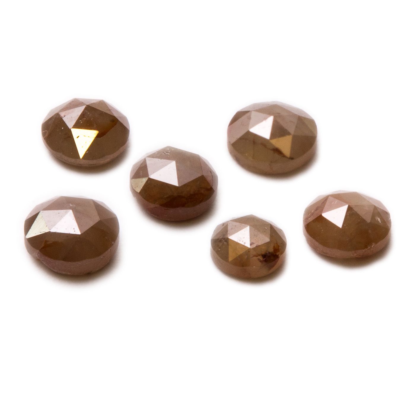 Bronze Rose Cut Diamond Cabochons