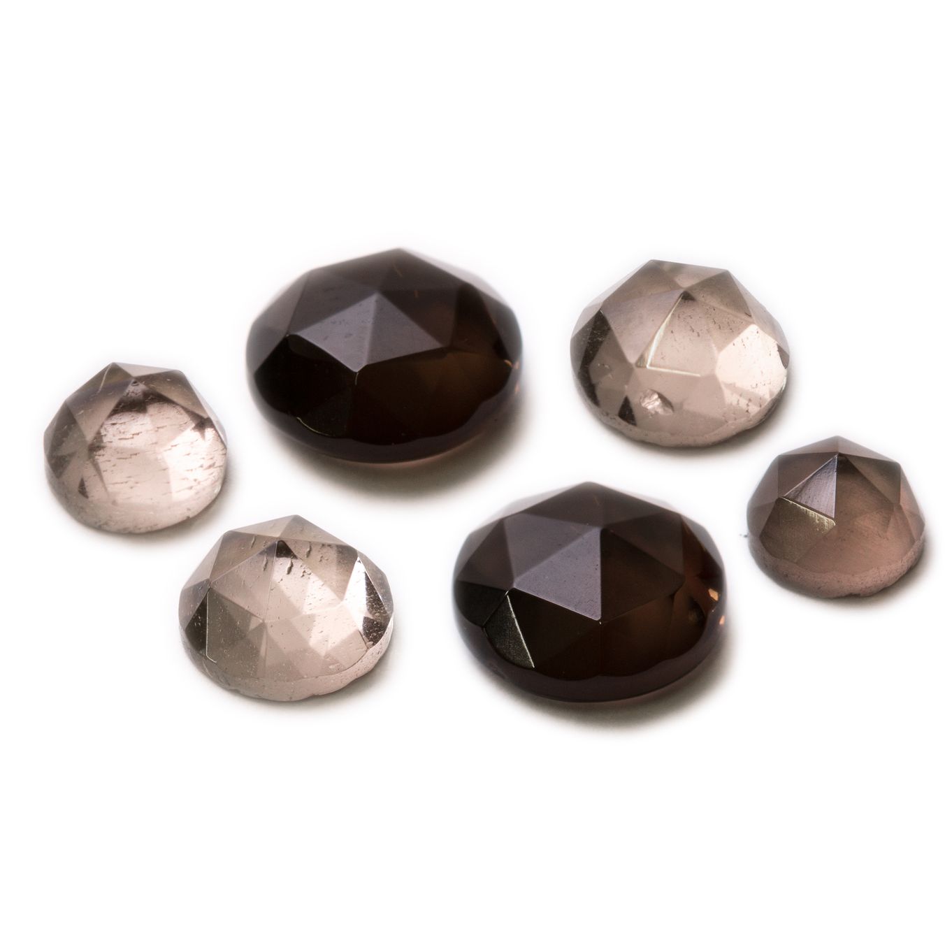 Smoky Quartz Rose Cut Cabochons