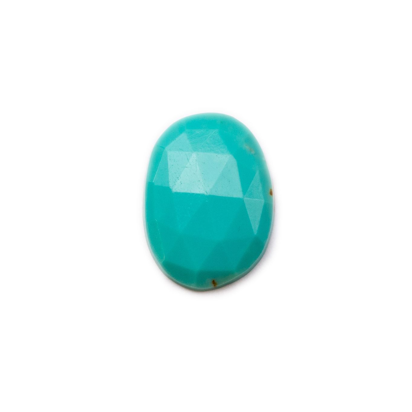 Turquoise Rose Cut Freeform Slice, Approx 13x9.5mm