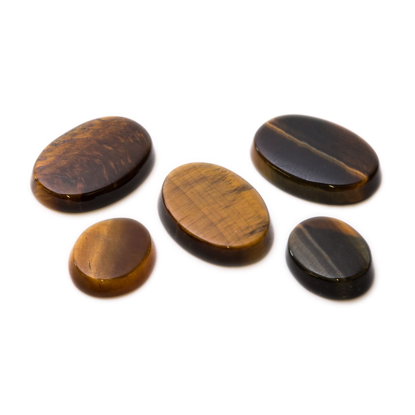 Golden Tiger's Eye Flat Plate Oval Cabochons