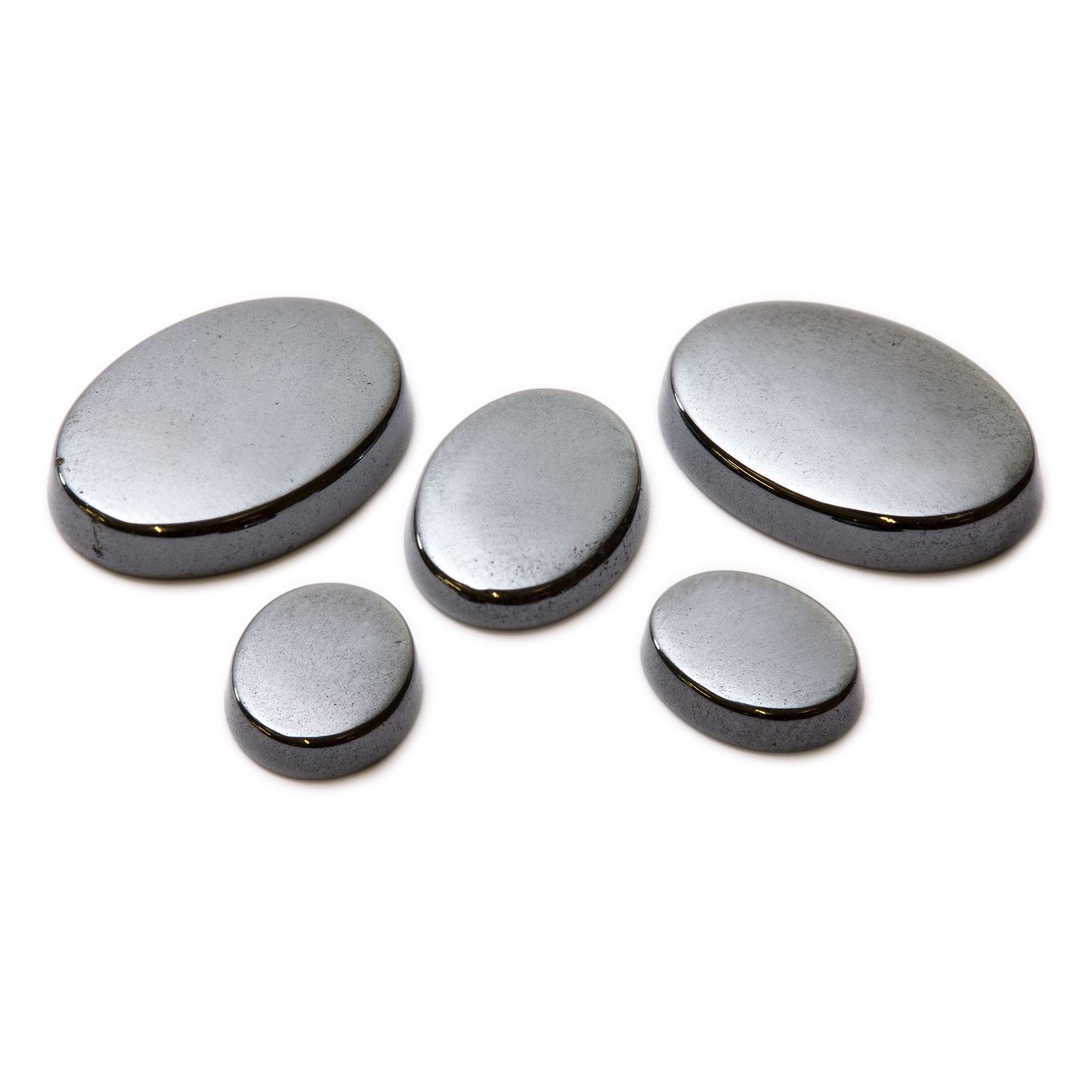 Hematite Flat Plate Oval Cabochons