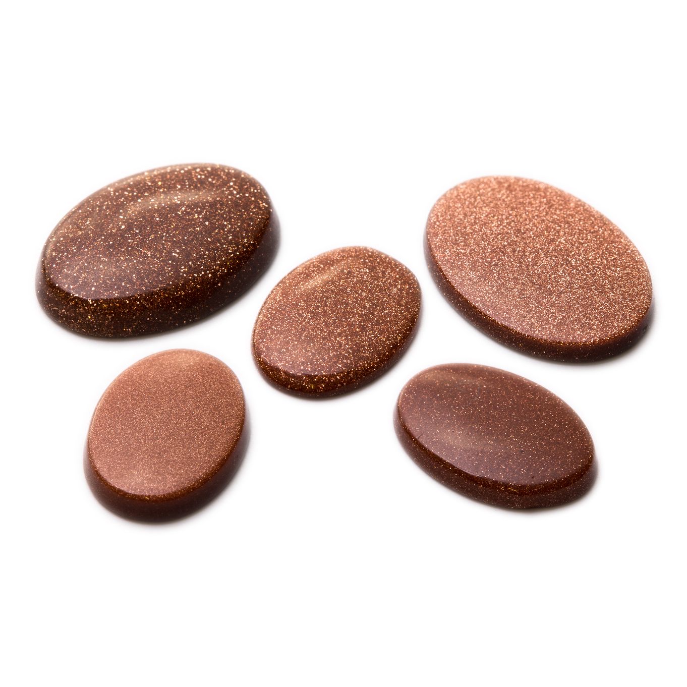 Goldstone Flat Plate Oval Cabochons