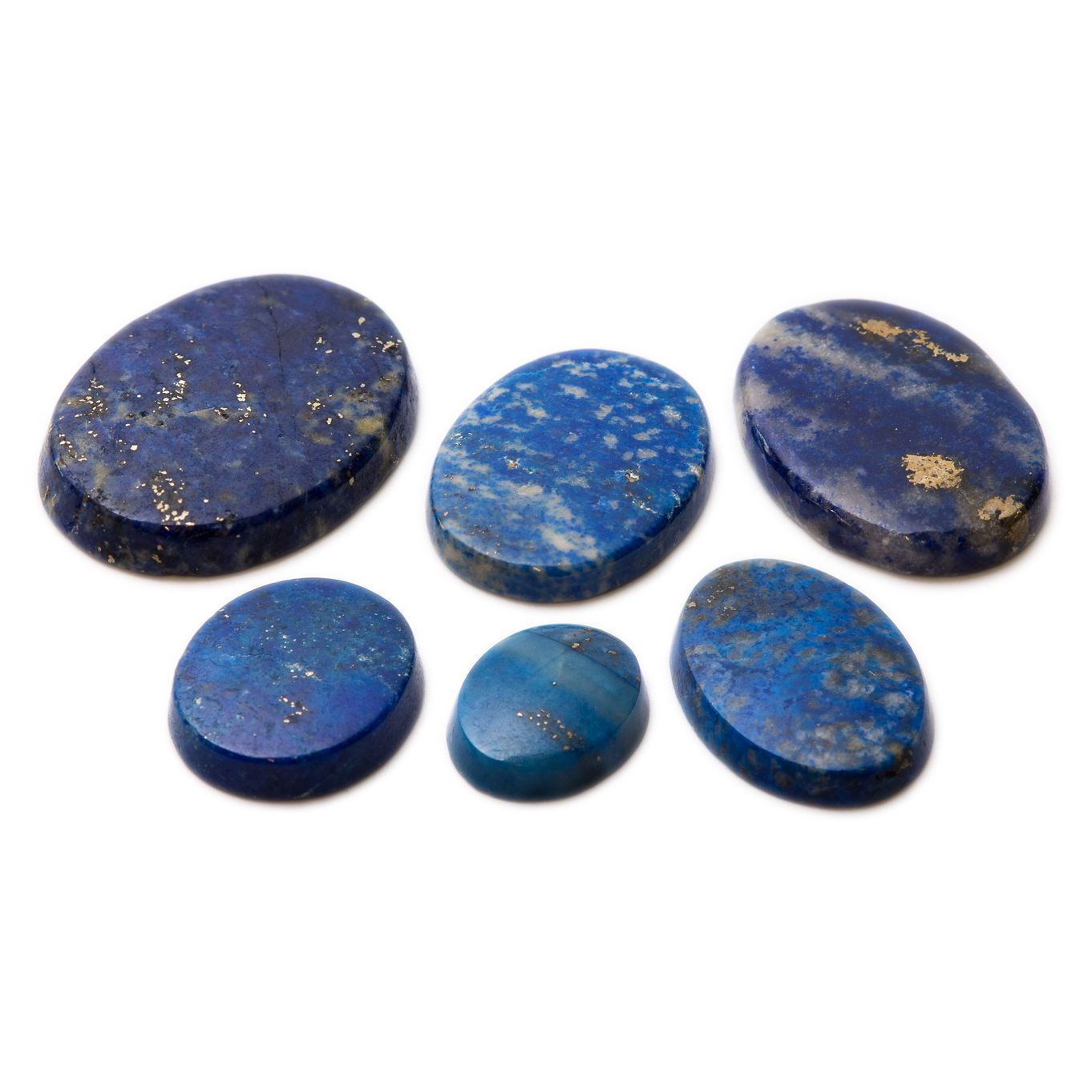 Lapis Lazuli Flat Plate Oval Cabochons