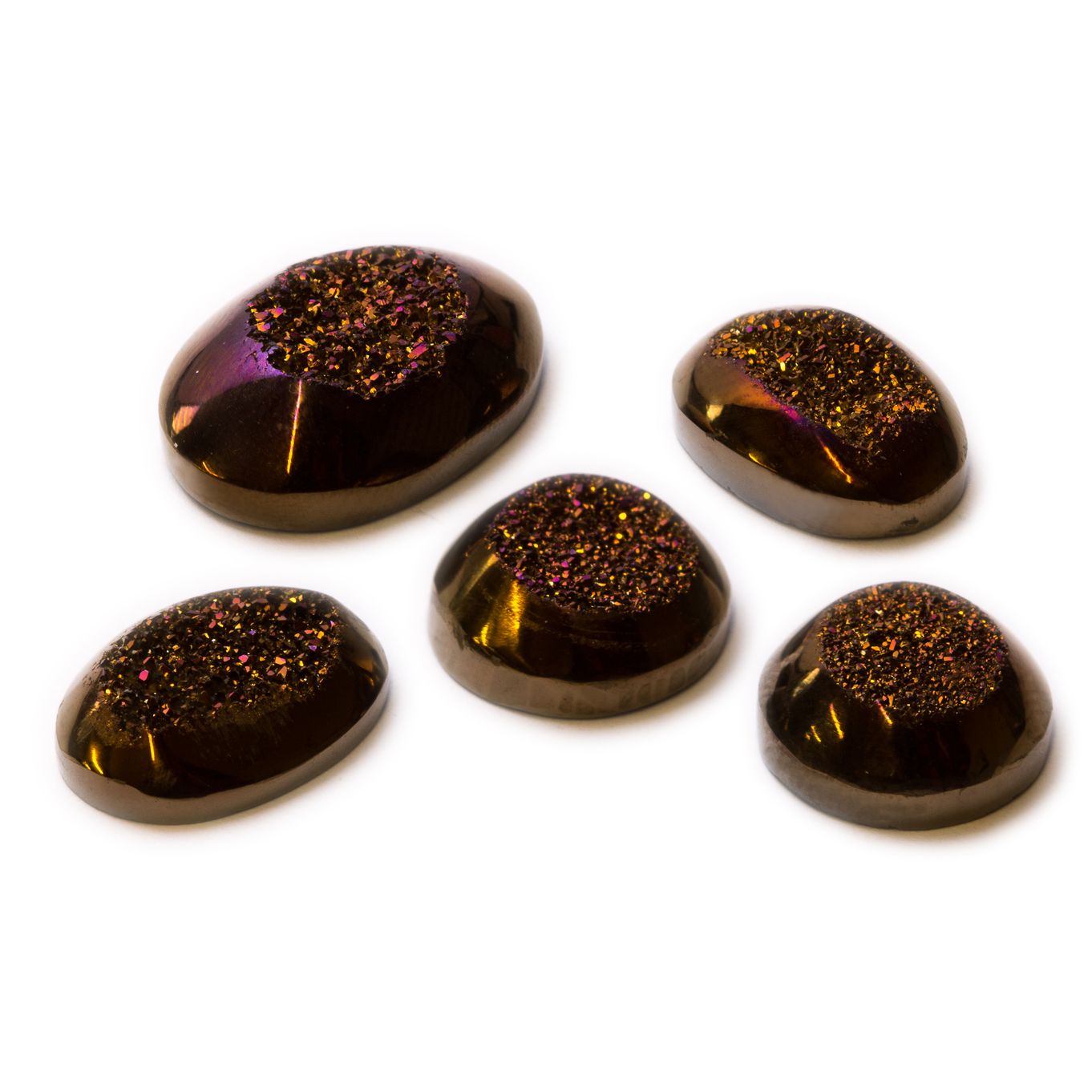Bronze Glow Window Drusy Cabochons
