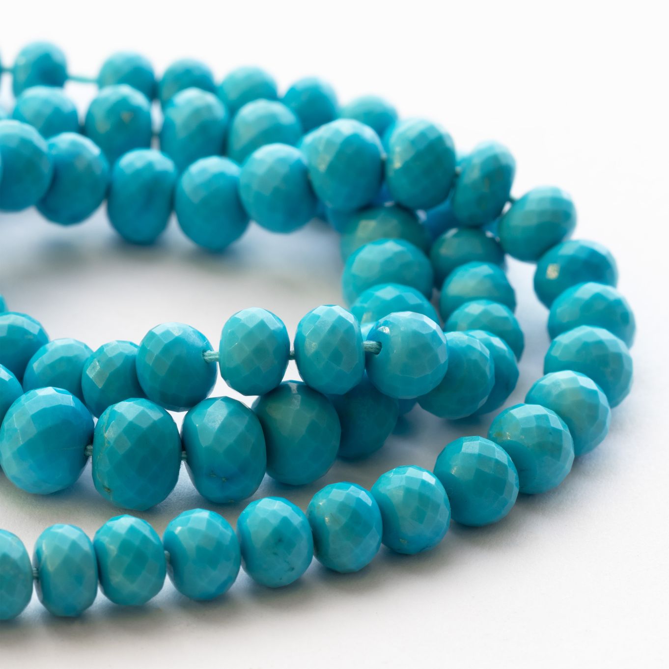 Natural Turquoise 2.5mm Faceted Round Beads Real Genuine Natural