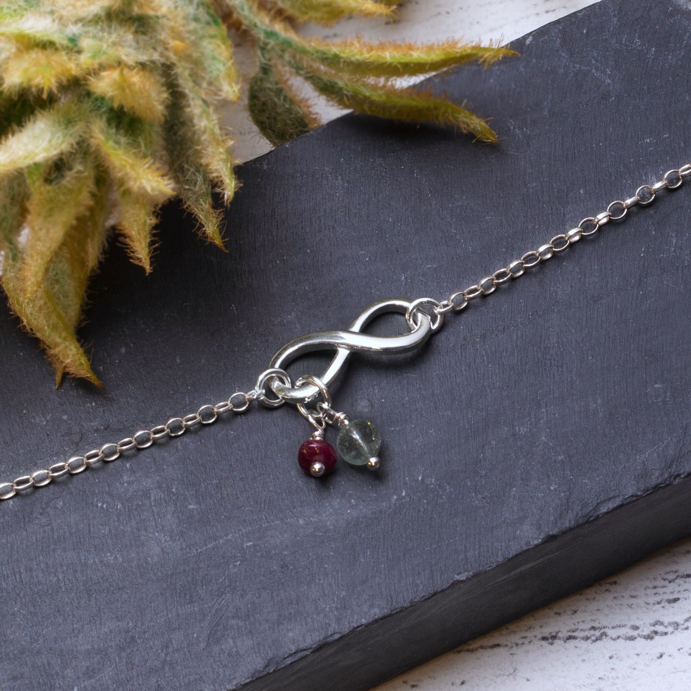 Infinity Birthstone Drop Necklace For Everylasting Love