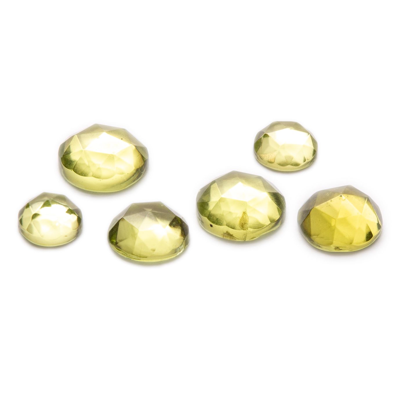 Peridot Rose Cut Cabochons